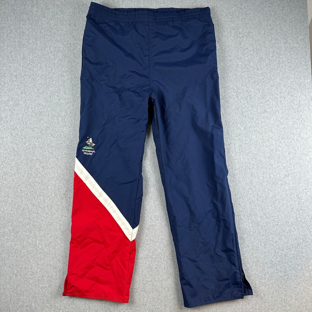 Antigua Track Pants Women Small Navy Sunriver Resort Golf Windbreaker Colorblock